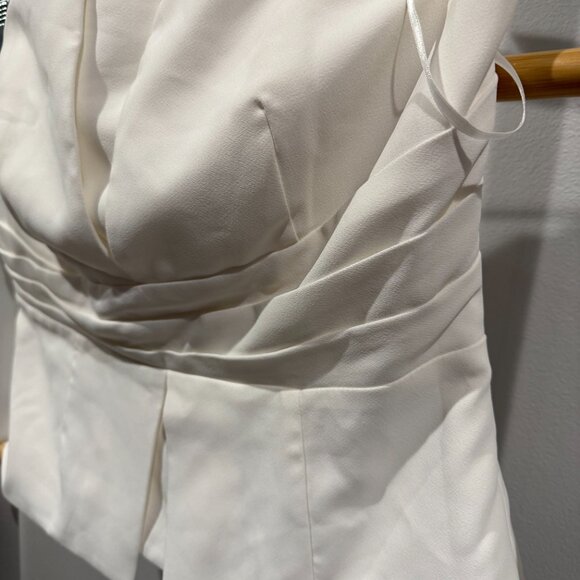 White House Black Market Draped Strapless Bustier Top Size 12 - Picture 3 of 6
